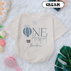Custom Hot Air Balloon Mr Onederful Baby Romper, Little Mr Onederful, Boy 1st Birthday, Balloon First Birthday Boy, Baby shower Gift