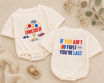 Oneder Racing Birthday Birthday Romper, Racing Boy Outfit, First Birthday Clothes