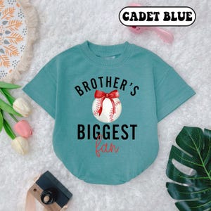 Brother's Biggest Fan Baby Romper: Baseball Game Day Outfit