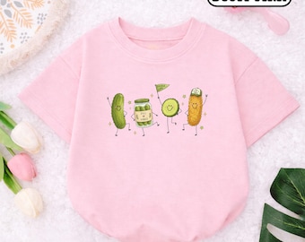Happy Pickle Baby Romper, Newborn Clothes, Funny Pickle Lover Baby Gift