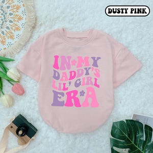 In My Daddy&#39;s Girl Era Bubble Romper, Daddy & daughter, Daddy&#39;s Girl Shirt, Baby Girl Outfits, Baby Shower Gift, Fathers day, Short Sleeve