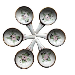 Vintage Signed Ken Edwards El Palomar Mexican Pottery Bowl Floral Set of 6