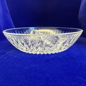 VTG Princess House Royal Highlights Divided Lead Crystal Serving Bowl 8&quot;x2&quot;