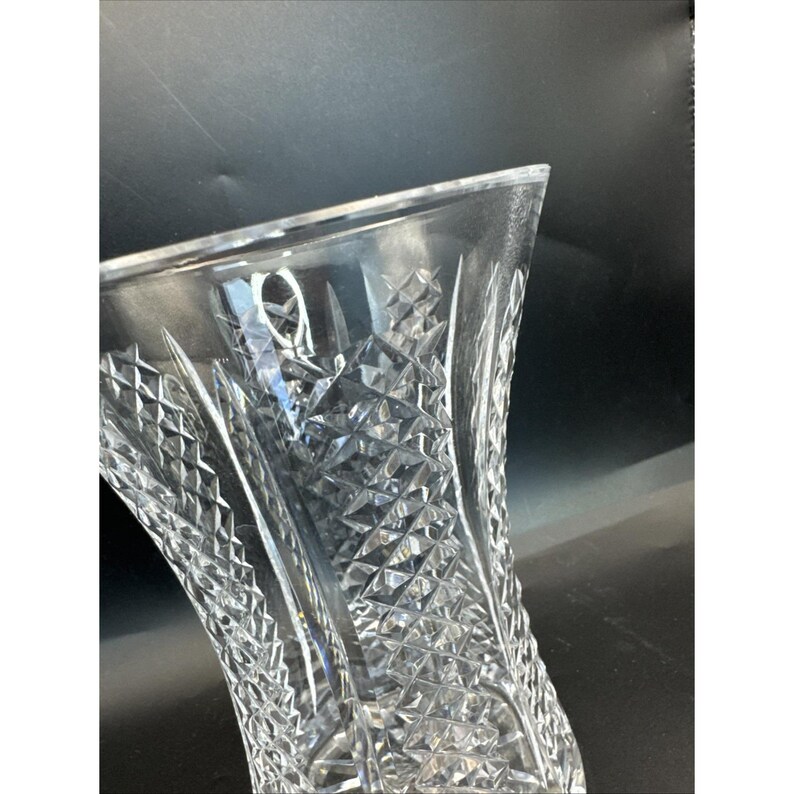 Vintage Waterford Crystal Hibernia Pattern 6" wide Flare vase image 2