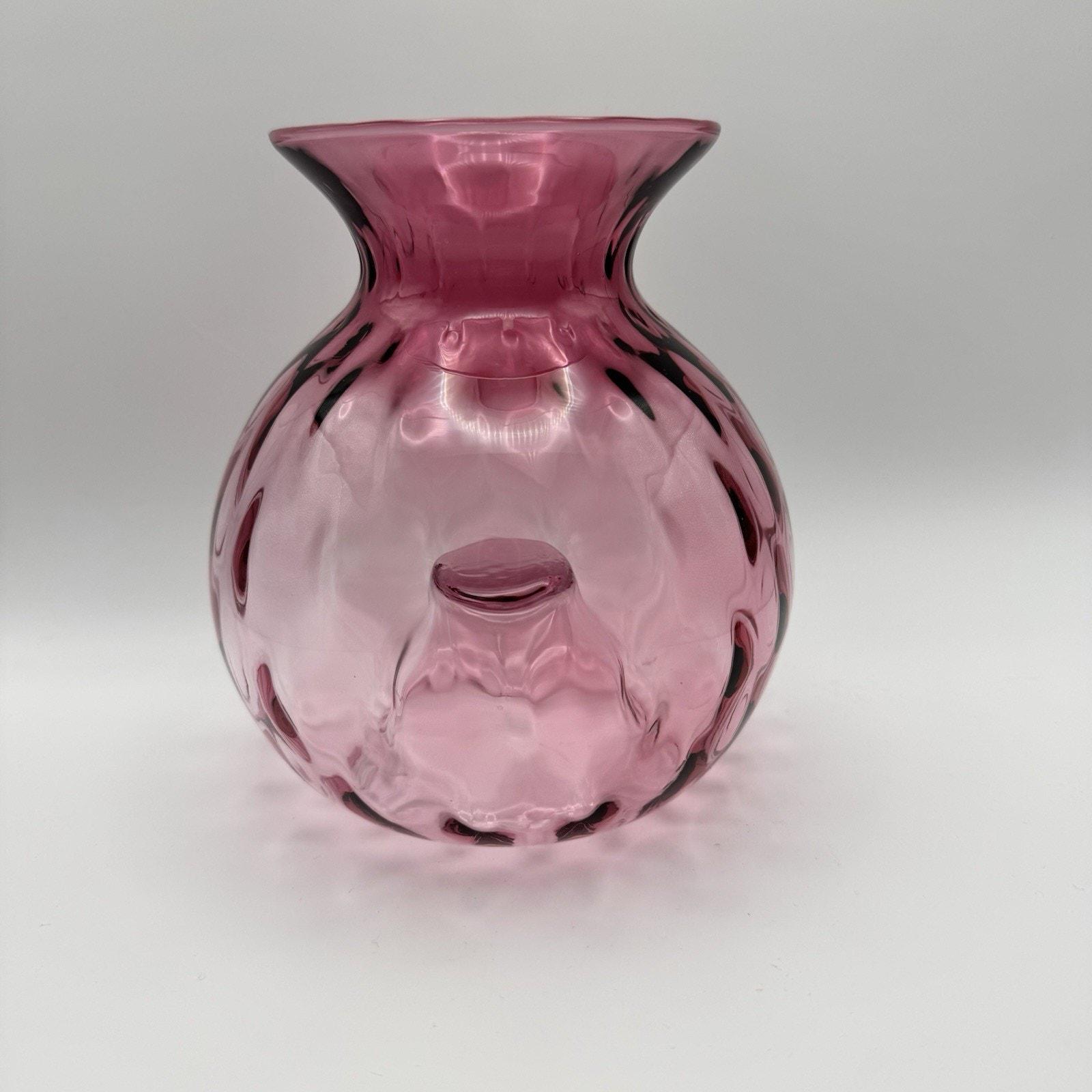 ケルシー・マーフィー作 カメオグラス 花瓶 ガラス彫刻 ピルグリム