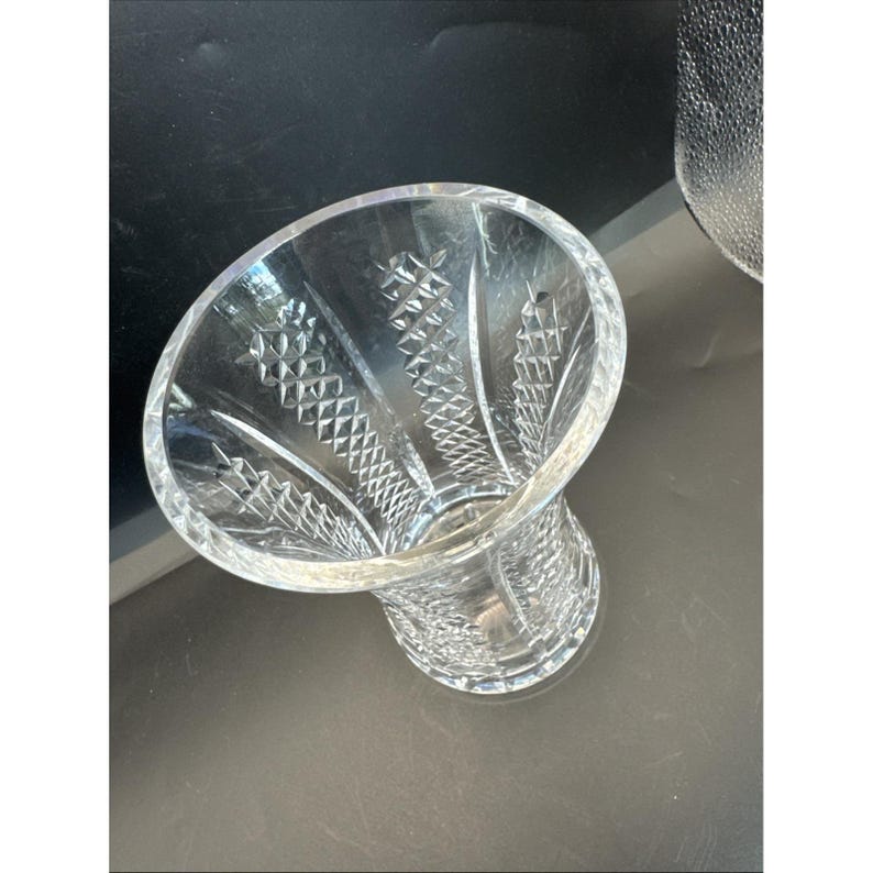Vintage Waterford Crystal Hibernia Pattern 6" wide Flare vase image 5