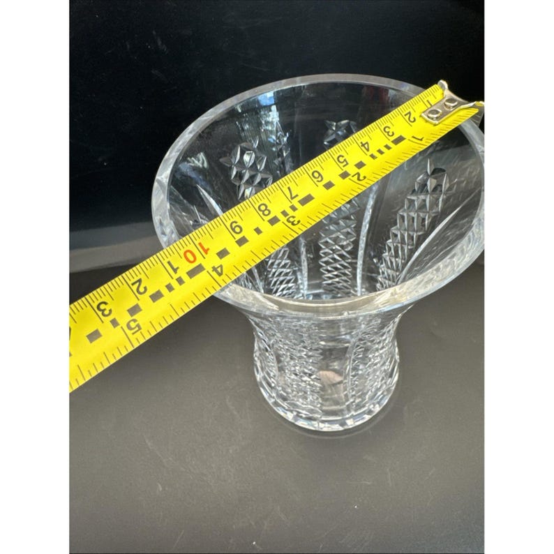 Vintage Waterford Crystal Hibernia Pattern 6" wide Flare vase image 8