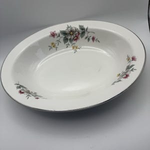 Hall China SPRINGTIME 10-1/2&quot; Oval Vegetable Serving Bowl