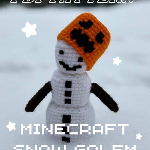 Patrón de ganchillo de gólem de nieve de Minecraft (PDF)