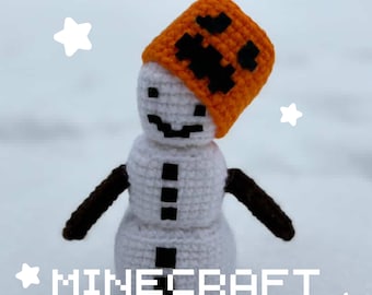 Minecraft Snow Golem Crochet Pattern PDF