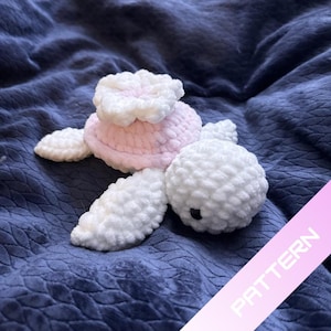 Mini Cherry Blossom Turtle Amigurumi Crochet Pattern