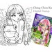 Green Frog Elf - Digital Stamp Instant Download / Fantasy Art by Ching-Chou Kuik