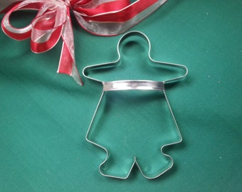 Large Primitive Gingerbread Girl Cookie Cutter 7 Inch HANDMADE With Custom Handle By West Tinworks