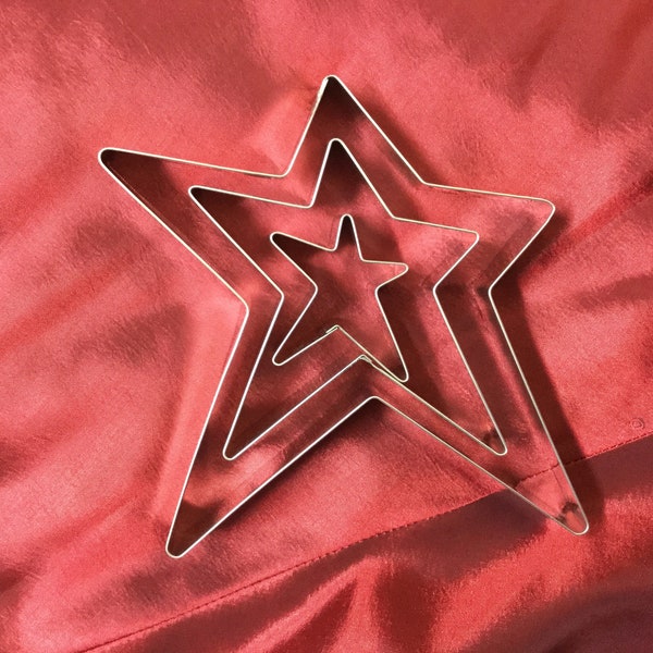 Primitive Star Cookie Cutter American Country Folk Art Tin Metal USA Handmade By West Tinworks