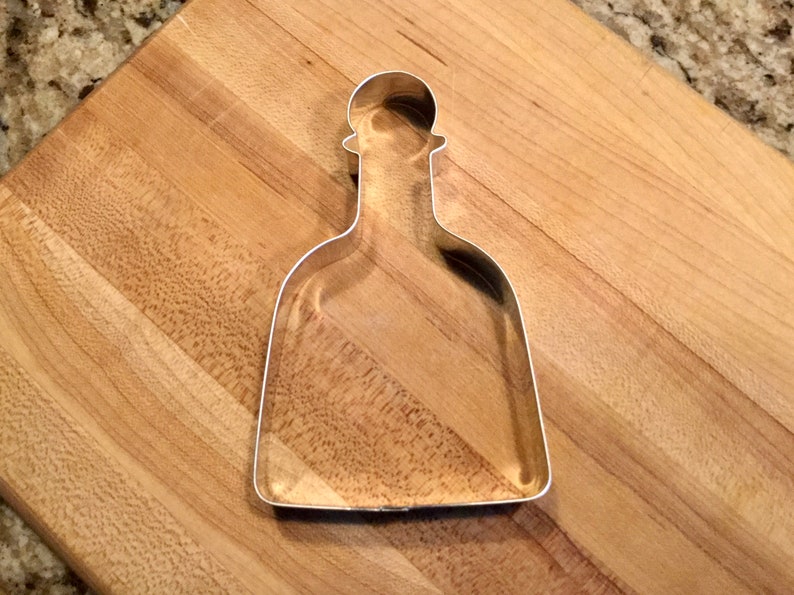 Tequila Bottle Cookie Cutter Metal USA Handcrafted By West Tinworks image 1