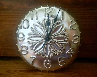 Metal Wall Clock HANDMADE 10th Anniversary Gift 10 Inch 8 Point  Design By Larry West