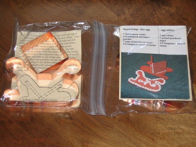 Sleigh Cookie Cutter Set Copper Christmas Two Piece By West Tinworks