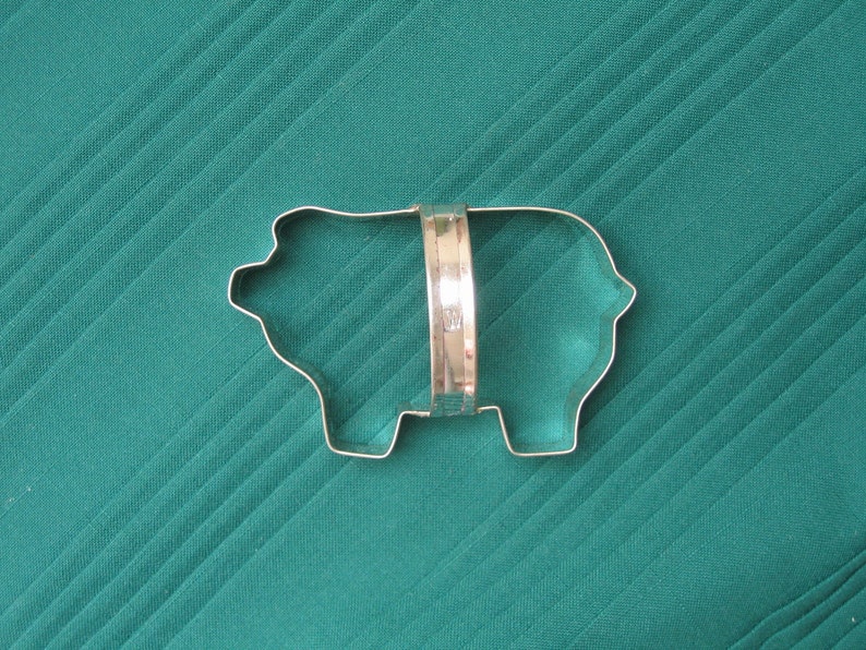 Pig Cookie Cutter Handmade Metal USA With Custom Handle by Etsy