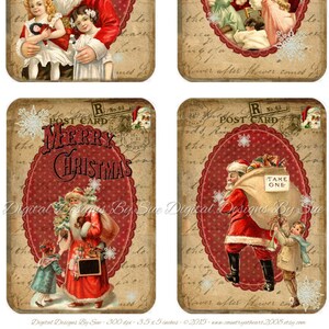 Download instantâneo - Cartão postal de Natal - Folha digital em tamanho real de alta qualidade - Download para impressão - Etiquetas penduradas - Artesanato