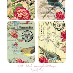 Descarga instantánea - Sweetly Made - 3 X 5 - Hoja de collage - Descarga imprimible - Etiquetas de regalo - Álbum de recortes