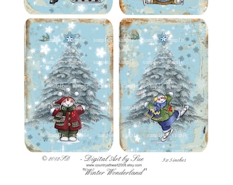 Winter Wonderland - High quality digital full size sheet - Printable Download - OOAK