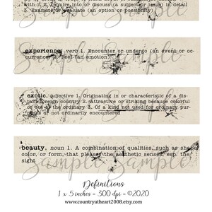 Adventure Definition Word Tags - High quality digital full size sheet - Printable Download