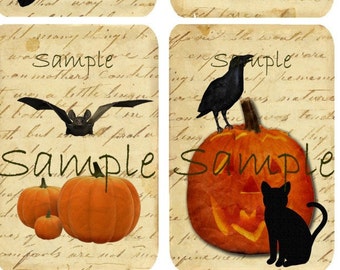 Halloween-  Digital Download - Printable  Digital Collage Sheet