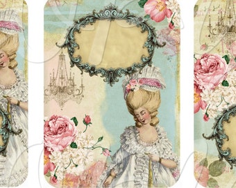 Instant Download  - Marie Antoinette  - ACEO - Digital Download - Printable  Digital Collage Sheet