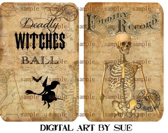 Halloween 2-  Digital Download - Printable  Digital Collage Sheet