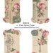 Spool Tags and Rose Tags  - PIF - Pay it Forward - Printable Digital Collage Sheet - Scrapbook - Supplies