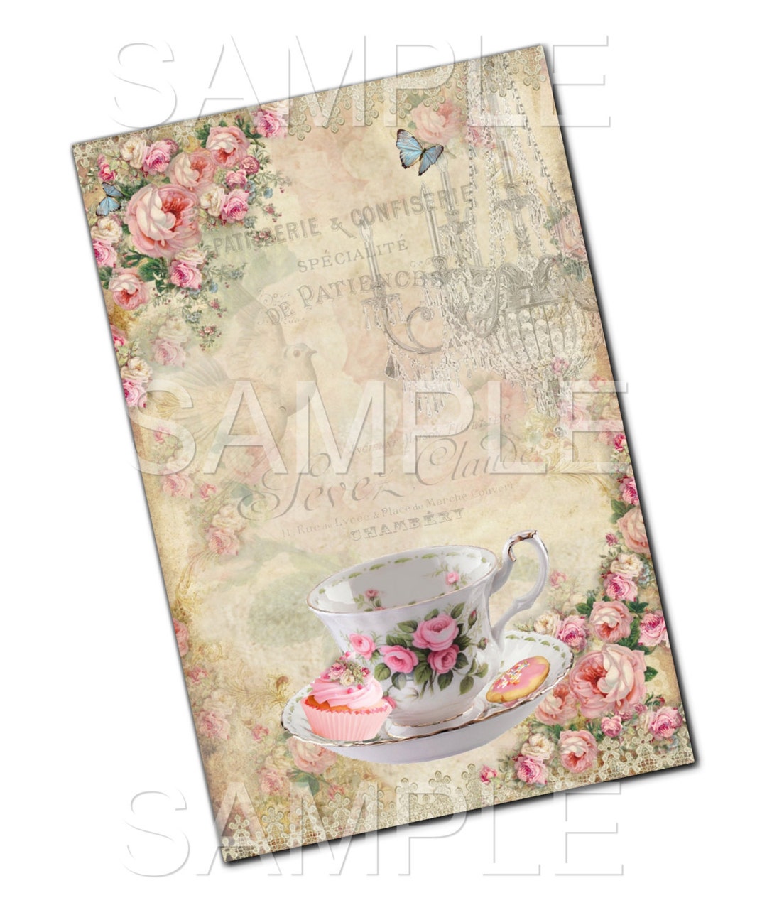 Shabby Chic - Single Image - Printable Digital Collage Sheet - Digital ...