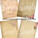 6 Full Size Sheets of Old Rose Paper Journaling Papers and Postcards ...