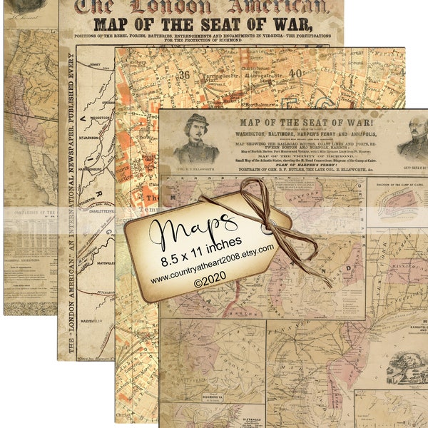 Scrapbook Paper Old World Map - Etsy