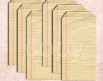 Instant Download  - Note Paper Tags -   Digital Download - Printable Collage Sheet - Journal - Scrapbook - Junk Journal - Photography