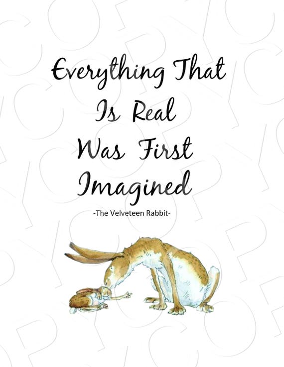 instant download printable velveteen rabbit quote saying etsy