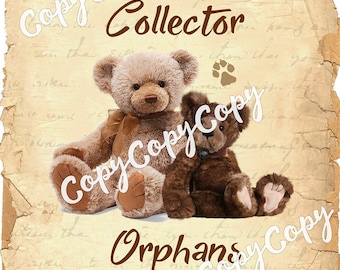 Instant Download  - Teddy Bear Collector-  Printable Digital Collage Sheet