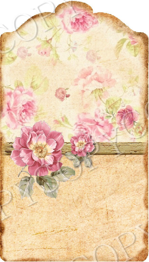 Rose Label Tags - Digital Download - Printable Digital Collage Sheet ...