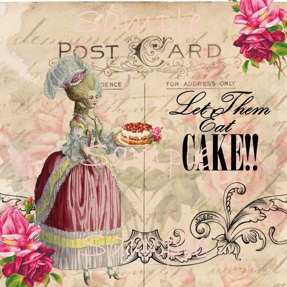 Instant Download Marie Let Them Eat Cake French Etsy