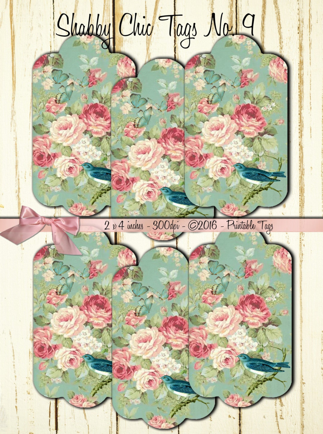 Shabby Chic Tags No. 9 - High Quality Digital - Printable Download ...
