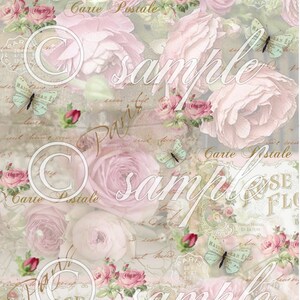 Paris and Roses Collage Instant Download Collage Sheet Printable ...