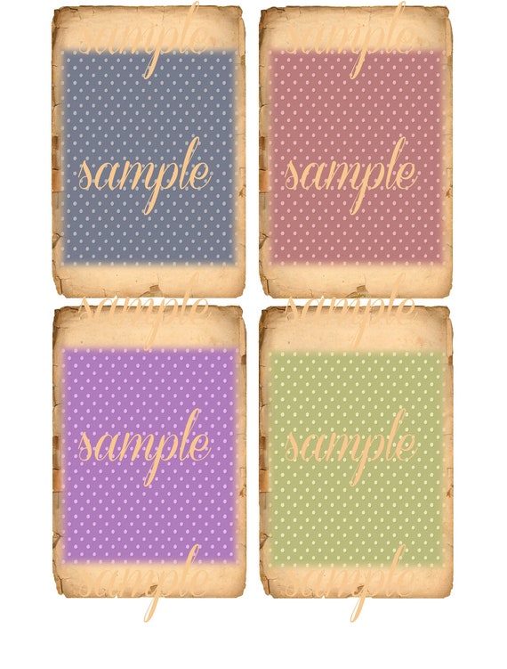 Items similar to Tag set No. 5003 - 3x5 - Printable Digital Collage ...