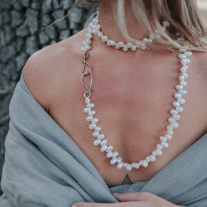 White Freshwater Pearl Wrap Necklace
