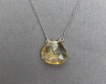 Citrine Teardrop Pendant