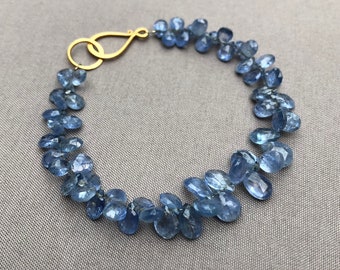 Blue Sapphire Briolette Bracelet