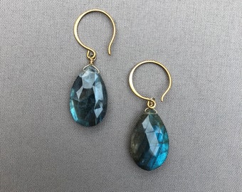 Luxe Labradorite Teardrop Earrings