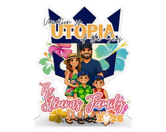 Imán personalizado para la puerta del crucero Utopia of the Seas de Royal Caribbean