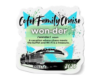 Imanes troquelados, imán para puerta de crucero personalizado para el Wonder of the Seas de Royal Caribbean. Imán náutico, decoración personalizada para cruceros.