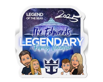 Imanes troquelados, imán para puerta de crucero personalizado para Royal Caribbean Legend of the Seas, imán náutico, decoración personalizada para cruceros