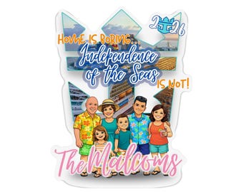 Imán grande personalizado para la puerta del crucero Independence of the Seas de Royal Caribbean