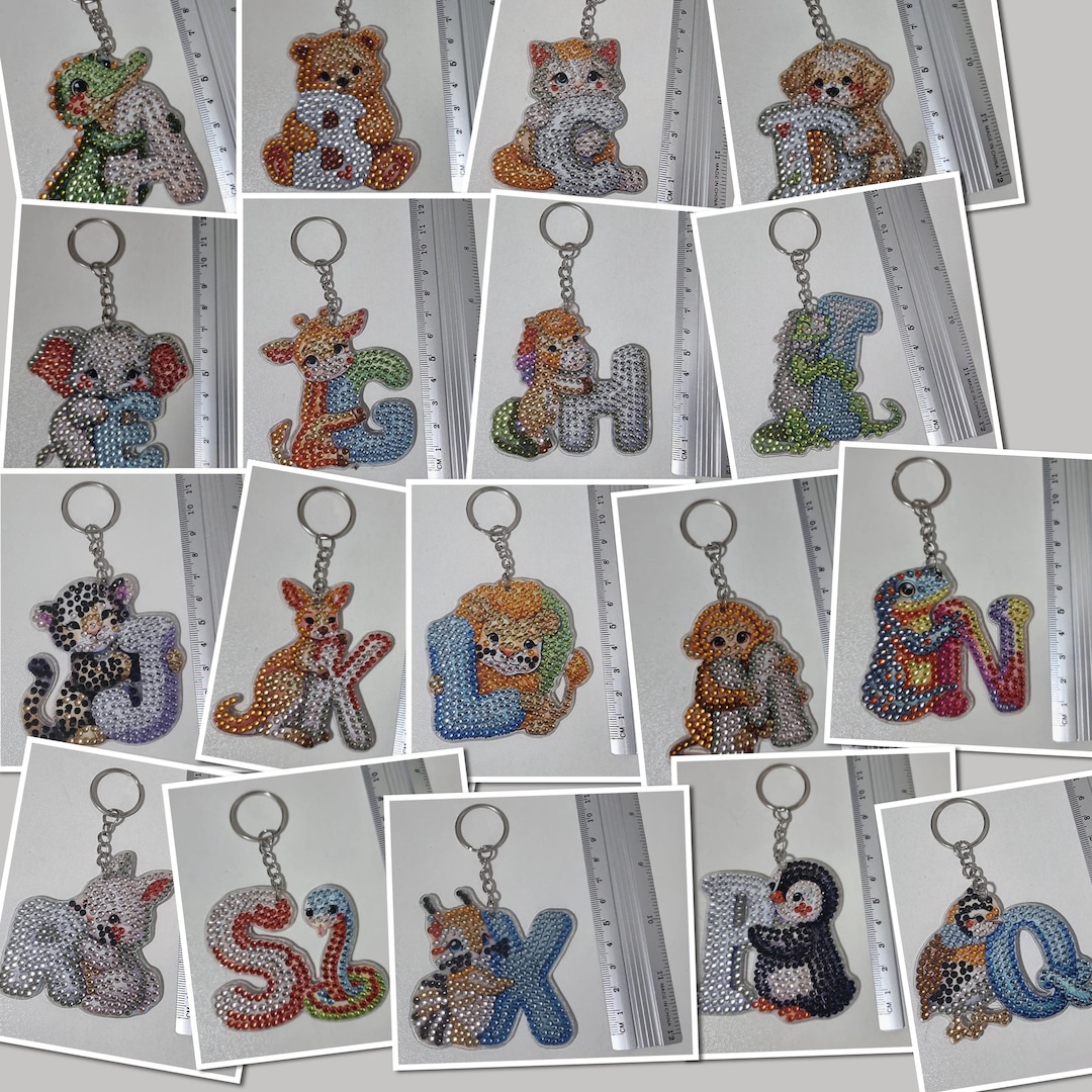 Alphabet Key Rings - Etsy